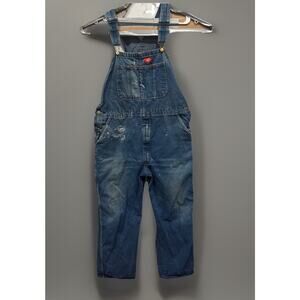 Dickies‎ Dungarees Adult 42x28 Blue Overalls Bib Denim Work Wear Carpenter Mens